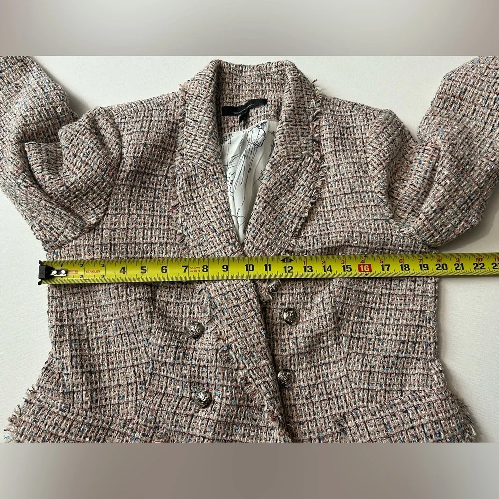 WHBM White House Black Market Studio Tweed Knit Blazer Jacket Coat Chic Sz 12 - Picture 9 of 16